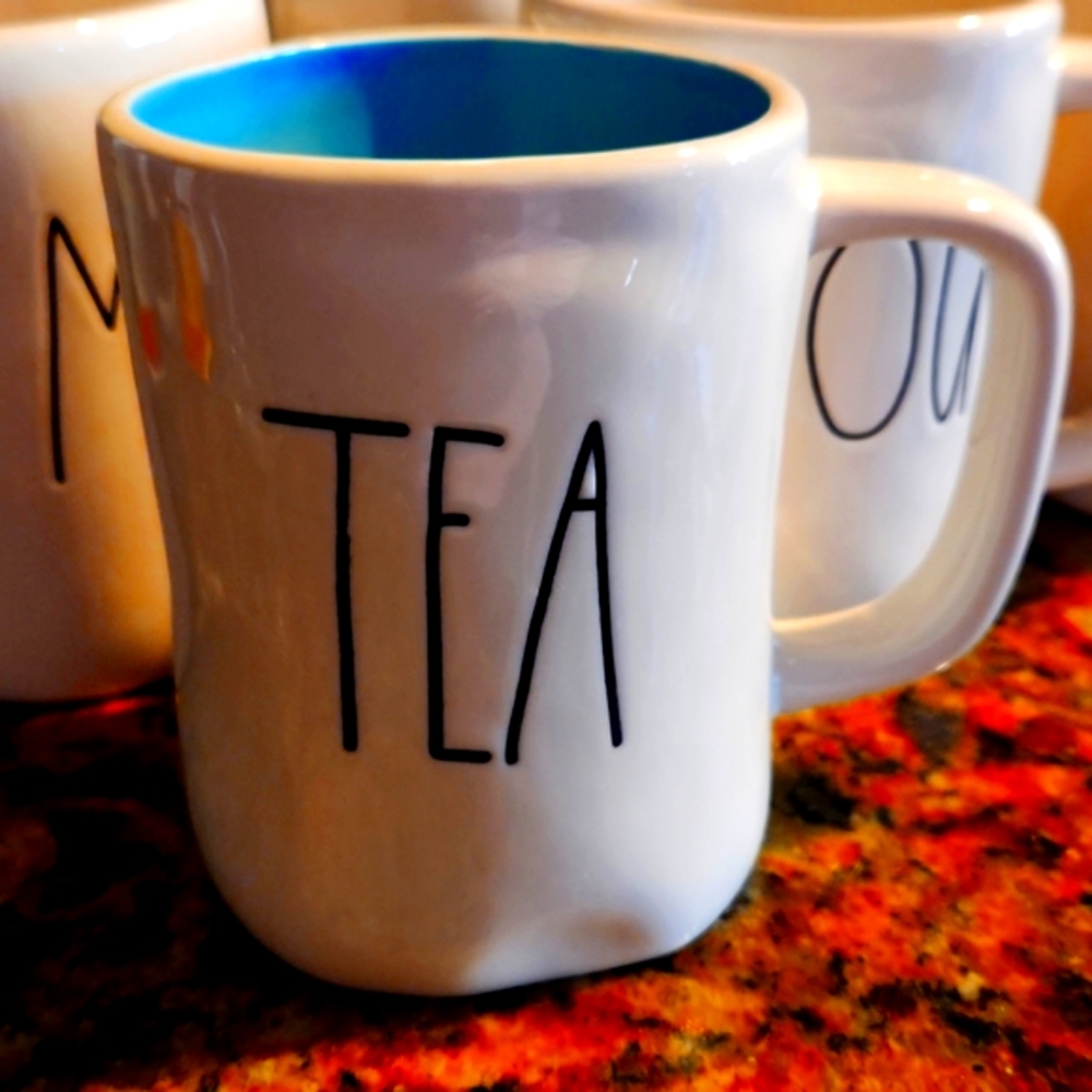 RAE DUNN' 'Artisan Collection' by 'Magenta'. Ceramic, Extra Large Mug, "TEA"